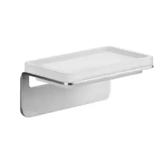 Colombo Over Мыльница подвесная, цвет: матовая сталь/матовое стекло