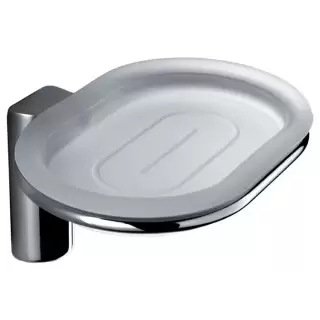 Colombo Luna Мыльница подвесная, цвет: хром/матовое стекло