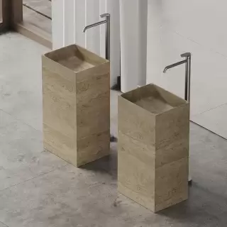 Dea Design Marble Napoli Раковина 45х35х85см., напольная, без отв., мрамор, цвет: Travertine