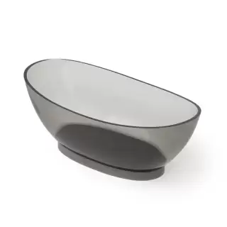Dea Design Elegant Ванна 179x88x64см., отдельностоящая, Glasstech, прозрачная смола, цвет: Smoky Black R4