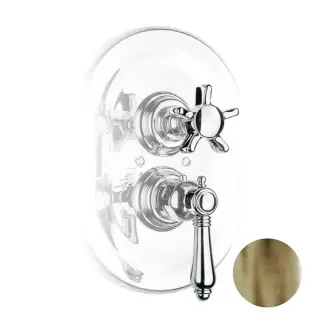 Nicolazzi Dames Anglaises Смеситель для душа, встраиваемый, 3/4&rdquo; с запорным вентилем, цвет: бронза