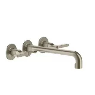 Gessi Inciso Встраиваемый смеситель для раковины на 3 отверстия с изливом 255-235мм, внешняя часть, цвет: finox