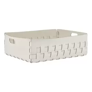 ADJ Корзинка Bottega, 60x50xH20 см., цвет: белый/панна котта