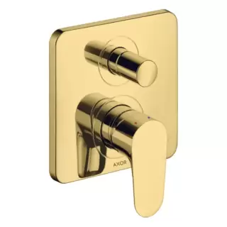 Axor Citterio M Смеситель для ванны, встраиваемый, с переключателем на 2 потока, с защитой, цвет: полированное золото