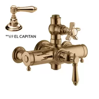 Nicolazzi Termostatico Смеситель для душа, настенный, термостатический, цвет: бронза