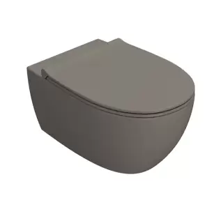 Globo 4ALL Унитаз подвесной БЕЗОБОДКОВЫЙ 54x36см, с системой скрытого крепежа, цвет Agata