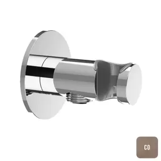 Almar Round Душевое подключение с держателем круглое, кругл. отражатель, цвет: Copper Brushed PVD