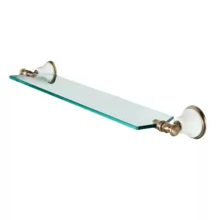 TW Harmony 018, стеклянная полочка 71см, подвесной, цвет: белый/бронза