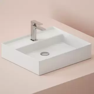 Artceram Scalino Раковина накладная 55х48см, с 1 отв., без слив перелива, цвет: белый  матовый