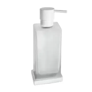 Colombo Look Дозатор для жидкого мыла настольный, цвет: белый матовый/матовое стекло