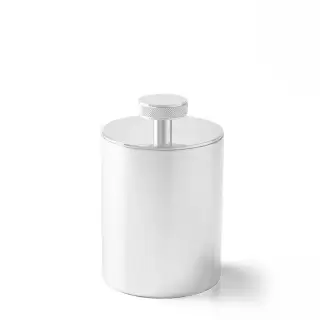 3SC Metal Tonda Баночка универсальная, D8хh13 см, с крышкой, настольная, цвет: белый матовый