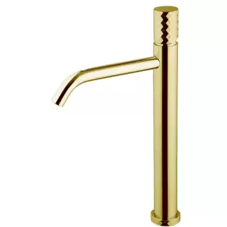 Fima Carlo Frattini Spillo Tech Смеситель для раковины, на 1 отв., высокий, XS, с донным клапаном, цвет: золото