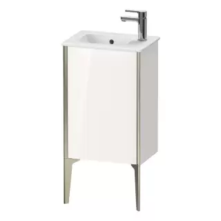 Duravit XViu Тумба напольная, 41x29x59.4см, с раковиной, 1 дверь, (петли справа), цвет: белый глянцевый/champagne matt