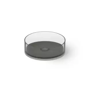 Dea Design Washbasins Раковина 30х30х14см., накладная, без отв., Glasstech, прозрачная смола, цвет: Smoky Black R4