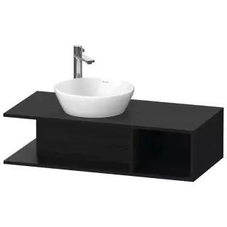 Duravit D-Neo Тумбочка подвесная компакт 100x48х26см., раковина, 1 открытое отделение на правой стороне, цвет: Black Oak