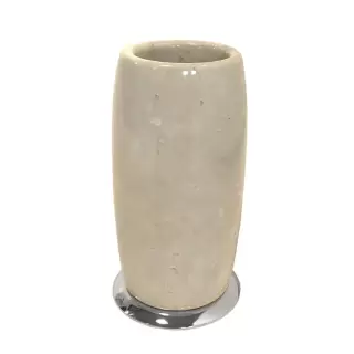 3SC Elegance Стакан настольный, цвет: мрамор botticino/хром