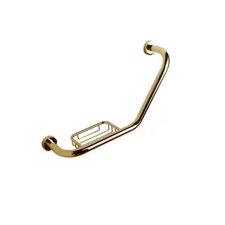 3SC Hotel Поручень 45х11хh24см с мыльницей-сеткой, цвет: золото 24к. Lucido