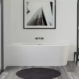 Knief Wall Corner R Ванна акриловая угловая в левый угол 180х80х60см, щелевой перелив, цвет: белый