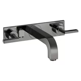 Axor Citterio Смеситель для раковины 226, встраиваемый, излив: 22.6см., ручка: рычаг, с панелью, цвет: полированный черный хром