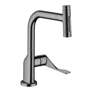 Axor Citterio Кухонный Смеситель 230, на 1 отв.,  с вытяжным изливом 2jet, цвет: полированный черный хром