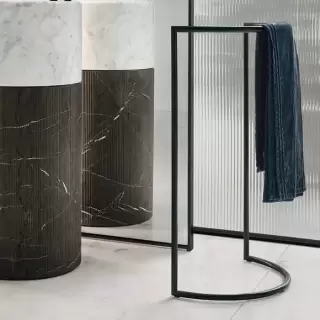 NOORTH milldue edition ROMA Полотенцедержатель напольный 50х25х80см, металлический, цвет: черный матовый