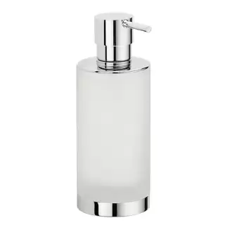 Colombo Nordic Дозатор для жидкого мыла, настольный, цвет: хром/матовое стекло