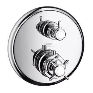 Axor Montreux, Термостат с запорным вентилем, СМ, внешняя часть, цвет: хром