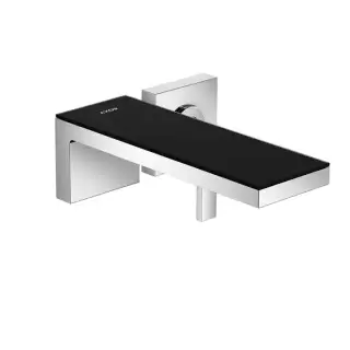 Axor MyEdition Смеситель для раковины, настенный, на 2 отв, излив 245мм., внешняя часть, цвет: хром/черное стекло