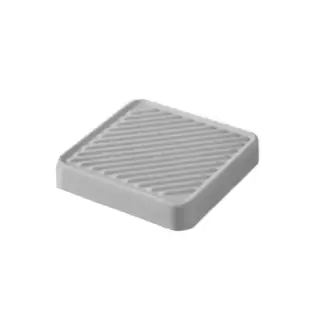 Artceram Cartesio Мыльница 18х18см., настольная, керамическая, цвет: серый глянцевый