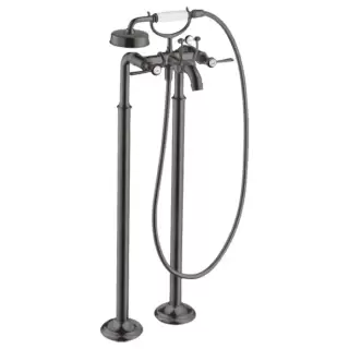 Axor Montreux Смеситель для ванны, напольный, с ручным душем, ручка: рычаг, цвет: шлифованный черный хром