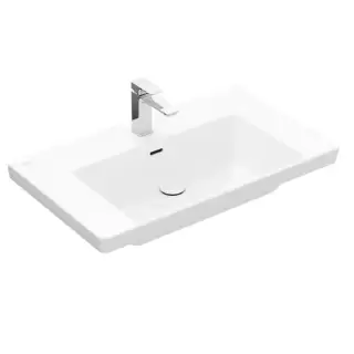 Villeroy&Boch Subway 3.0 Раковина 80х47х16.5см., 1 отв., подвесная, цвет: альпийский белый