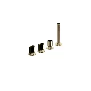 Fantini Venezia In Смеситель для ванны, набортный, 4 отв., без излива, цвет: Matt British Gold PVD
