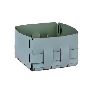 Colombo Adj Корзинка Mini Bottega, 19x19H13 см, цвет: небесный/эвкалипт