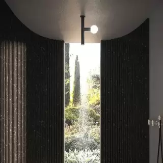 Antonio Lupi Apollo Верхний душ &Oslash;45 мм., с LED подсветкой, потолочный монтаж, цвет: черный матовый