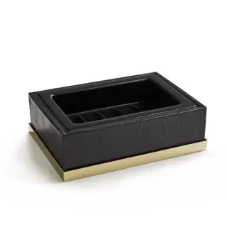 3SC Cocco Контейнер для CC01DA ,цвет черная кожа/золото