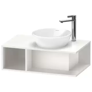 Duravit D-Neo Тумбочка подвесная компакт 80x48х26 см., раковина, 1 открытое отделение на левой стороне, цвет: белый высокоглянцевый