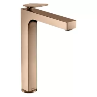 Axor Citterio Смеситель для раковины 280, на 1 отв., излив h28см., высокий, с текстурой, цвет: полированное красное золото