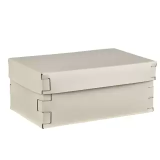 Colombo Adj Коробка Snob 32x20хH13.5см., настольная, цвет: панна котта/белый