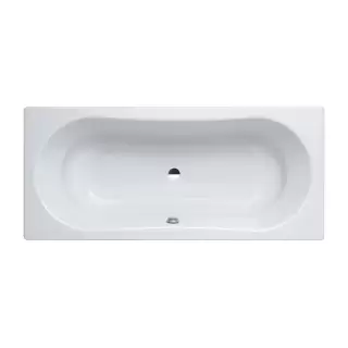 Laufen Thallium Ванна встраиваемая, 180x80см., прямоугольная, с центральным выпуском, шумоизоляционное покрытие, эмалированная сталь (3,5 мм), без отверстий для ручек, цвет: белый