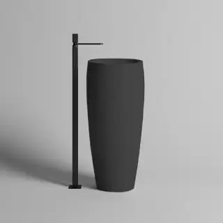 Salini Armonia 203 Раковина напольная 47х47х90cм., без отв., без перелива, донный клапан "Up&Down", материал: S-Stone, цвет: RAL9011