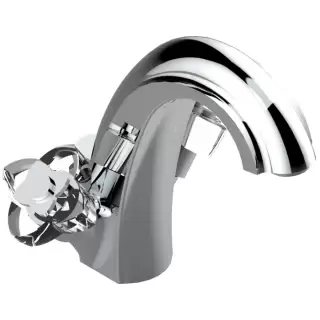 THG Pуtale de cristal clair Смеситель для раковины, 1 отв., цвет: хром/прозрачный хрусталь