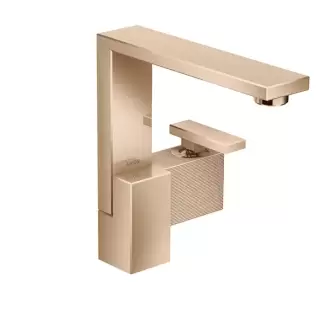 Axor Edge Смеситель для раковины, на 1 отв., с донным клапаном push/open, излив 175мм, алмазная огранка, цвет: красное золото