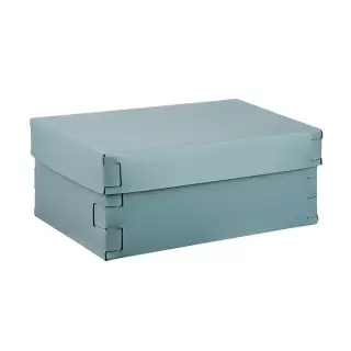 Colombo Adj Коробка Snob 32x20хH13.5см., настольная, цвет: небесный/эвкалипт