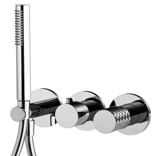 Fima Carlo Frattini Spillo Tech Смеситель для душа, встраиваемый, на 2 источника, с ручным душем, цвет: хром