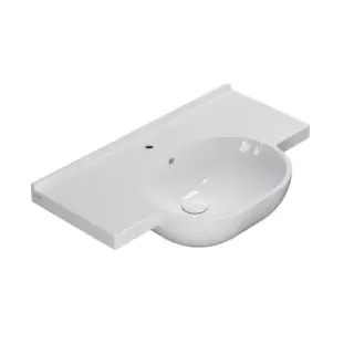 Globo Mode Раковина 80х49 см, 1 отв., подвесная/на столешницу, цвет: белый