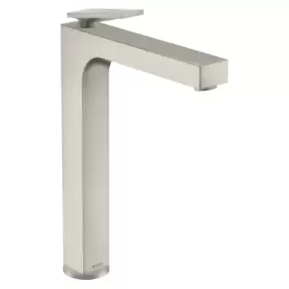 Axor Citterio Смеситель для раковины 280, на 1 отв., излив h28см., высокий, с текстурой, цвет: сталь