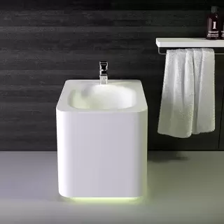 KNIEF Shine Биде напольное 58х39х41 см, с 1 отв под смеситель, цвет: белый