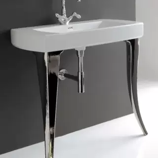 Artceram JAZZ Раковина 91.5х48 см, 1 отв., цвет: серебро