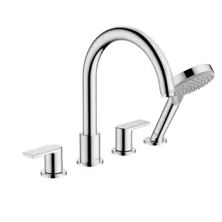 Hansgrohe Vernis Shap Смеситель на край ванны, на 4 отв, цвет: хром