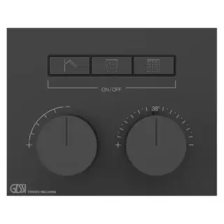 Gessi Hi-Fi Термостат для душа, с включением до 3 источников одновременно, внешняя часть, цвет: black XL